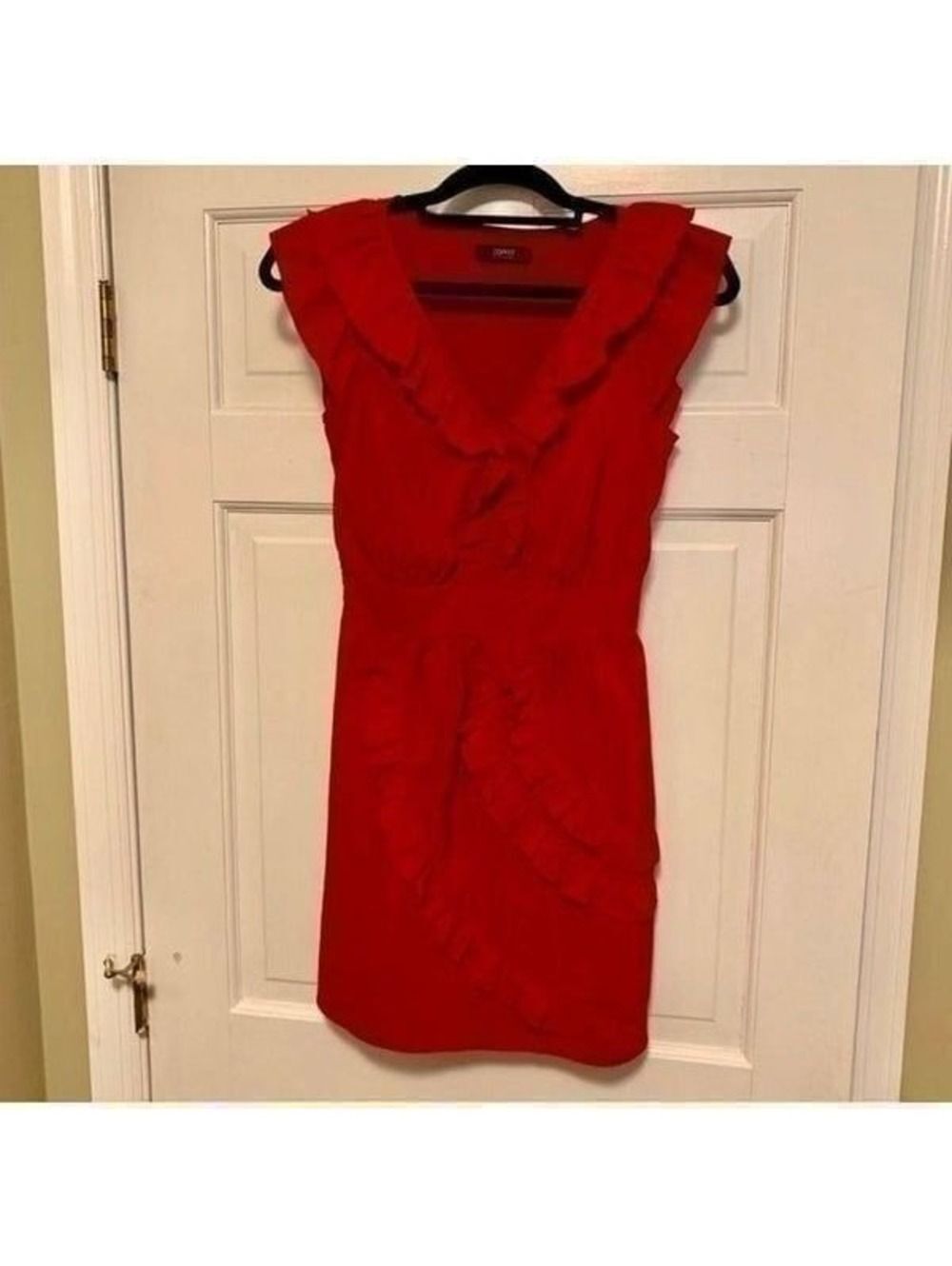 Vintage Y2K Esprit Hot Pink Ruffle Dress Sz 4